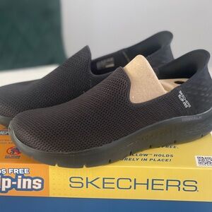 Skechers Go Walk Flex Relish Sneaker Shoes Black Women, wide fit Size 13